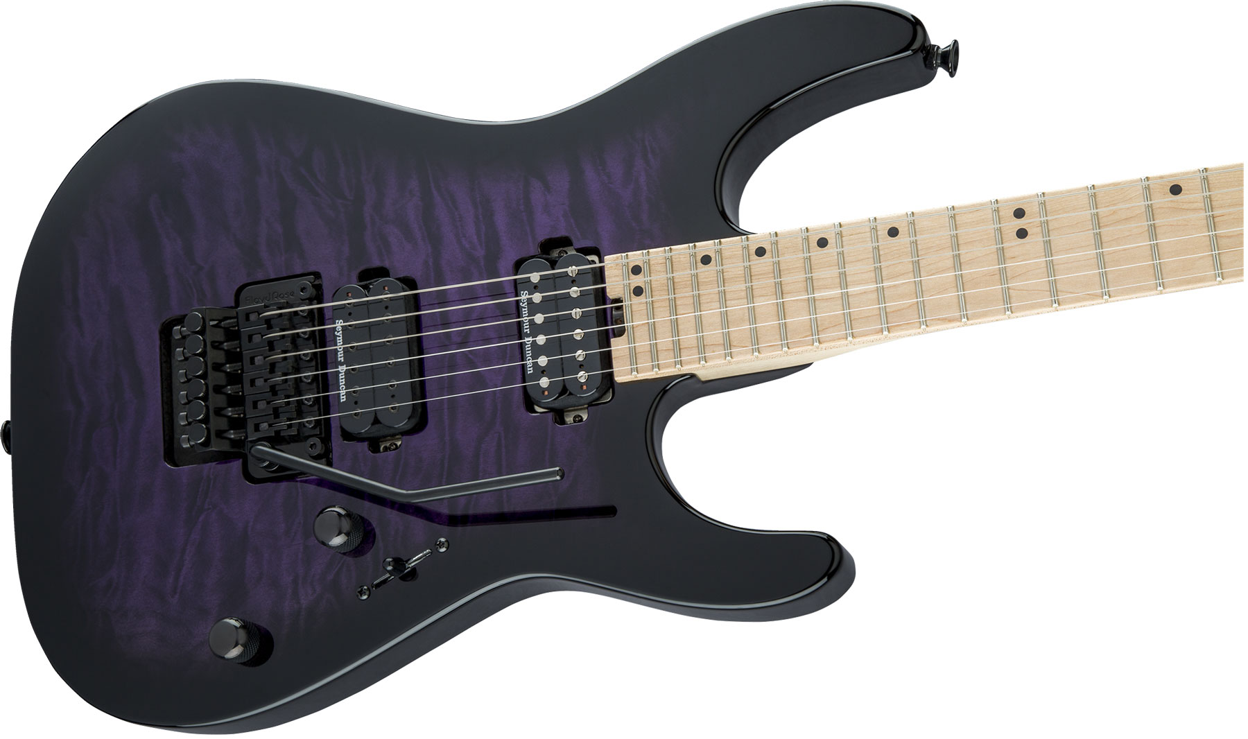 Charvel Pro-mod Dk24 Hh Fr M Qm Trem Mn - Transparent Purple Burst - Elektrische gitaar in Str-vorm - Variation 2