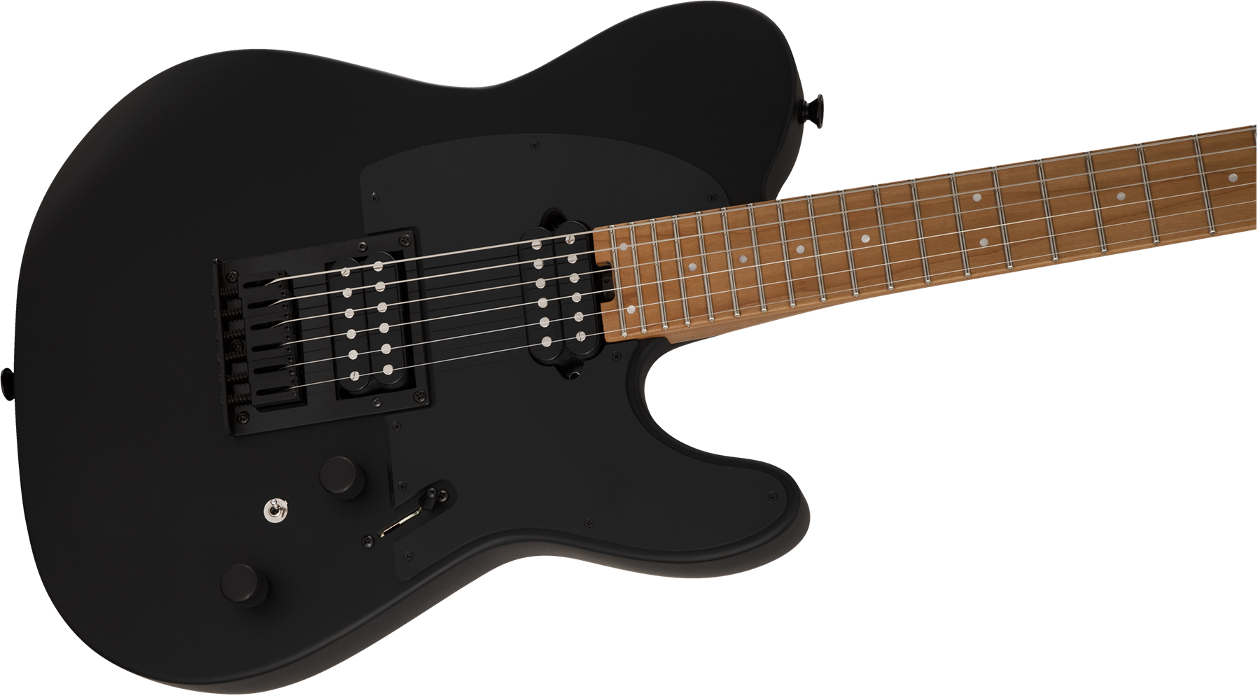 Charvel So-cal Style 2 24 Hh Ht Cm Pro-mod 2h Fishman Fluence Mn - Satin Black - Televorm elektrische gitaar - Variation 2