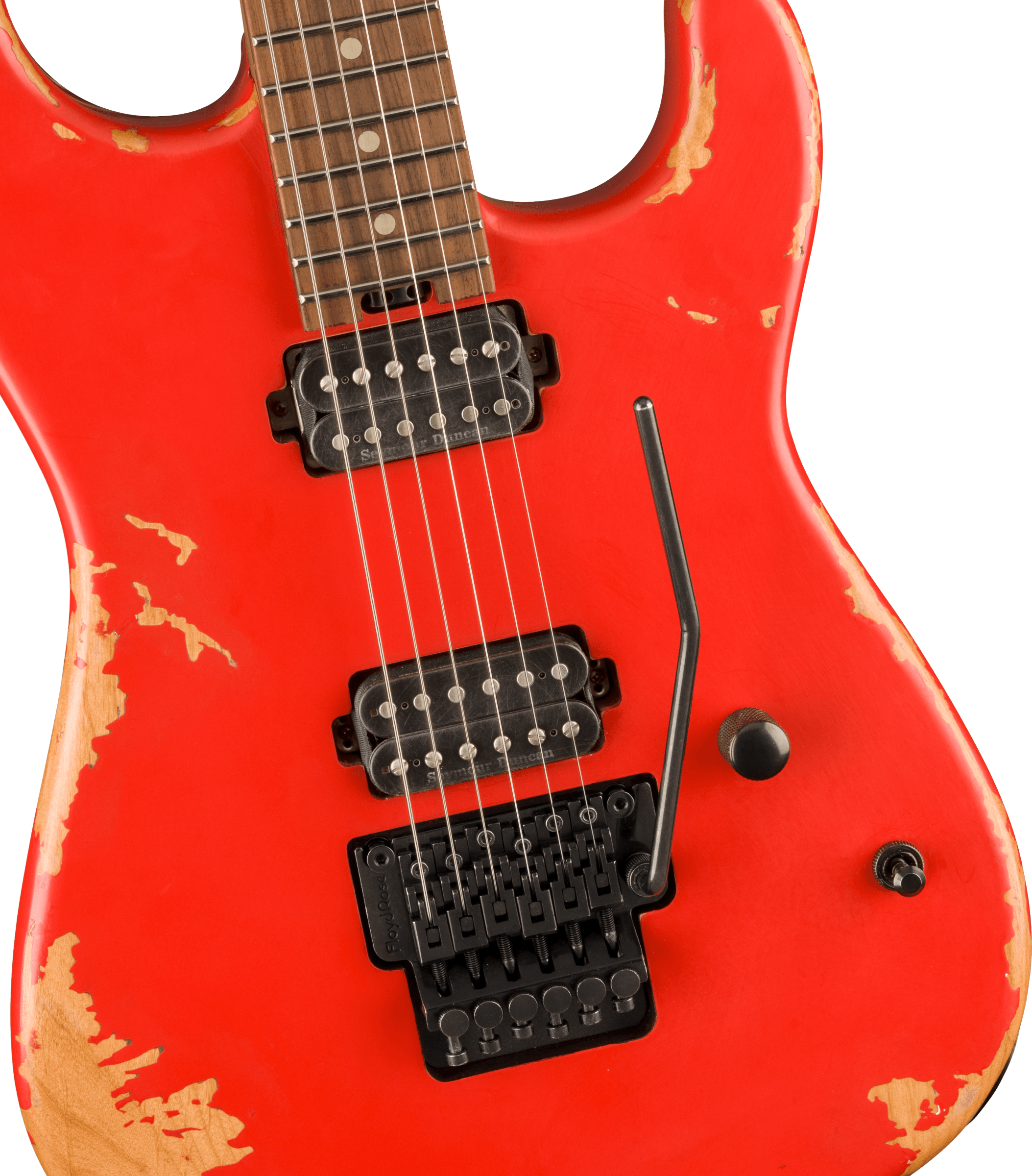 Charvel San Dimas Pro-mod Relic Style 1 Hh Fr E Pf - Weathered Orange - Elektrische gitaar in Str-vorm - Variation 2