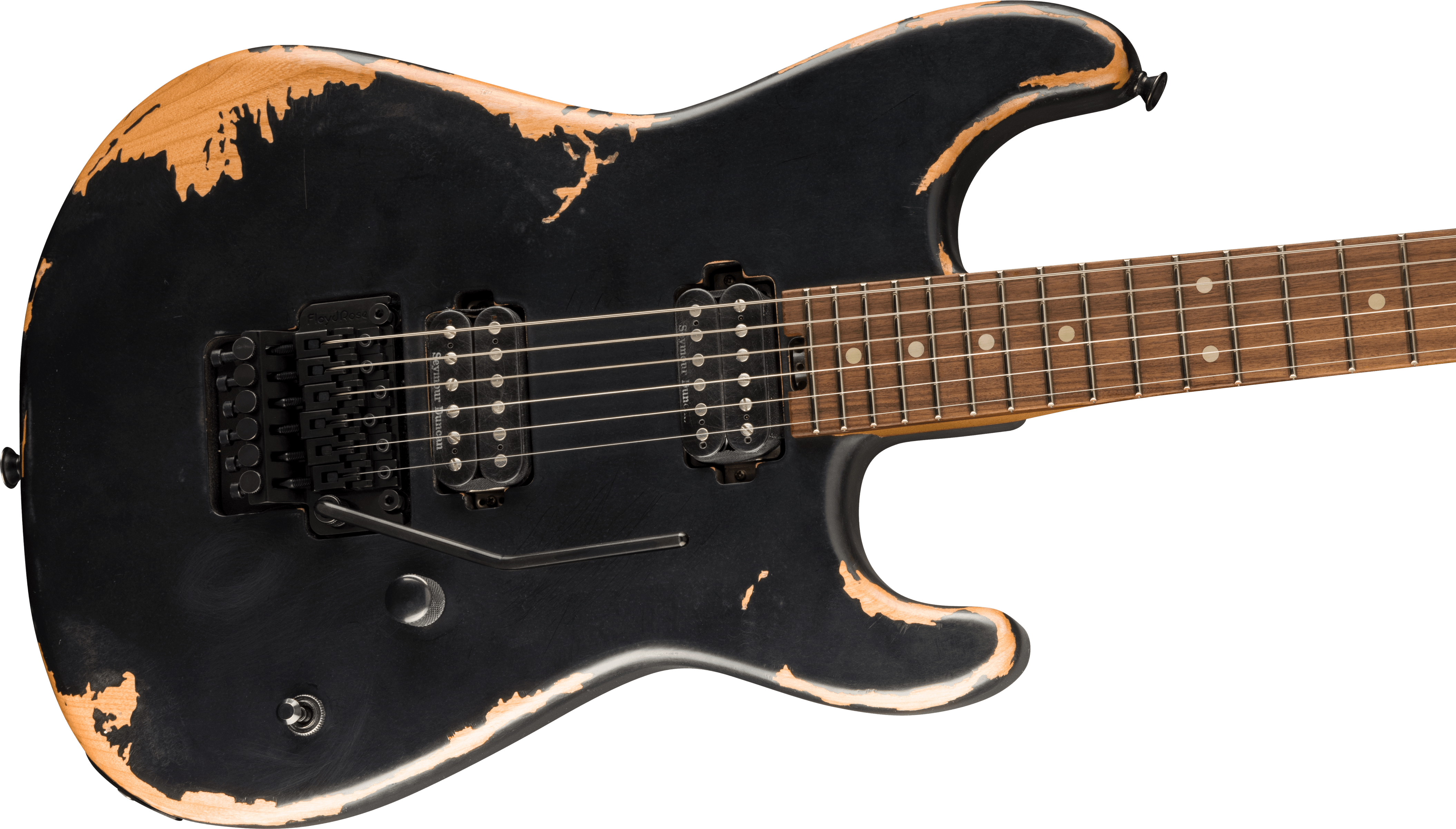 Charvel San Dimas Pro-mod Relic Style 1 Hh Fr E Pf - Weathered Black - Elektrische gitaar in Str-vorm - Variation 3