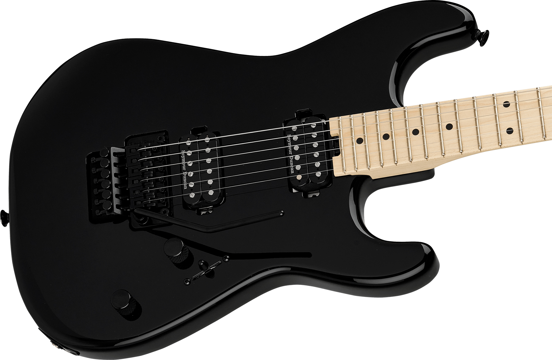 Charvel San Dimas Pro-mod Style 1 Hh Fr Mpl 2h Seymour Duncan Mn - Gloss Black - Elektrische gitaar in Str-vorm - Variation 2