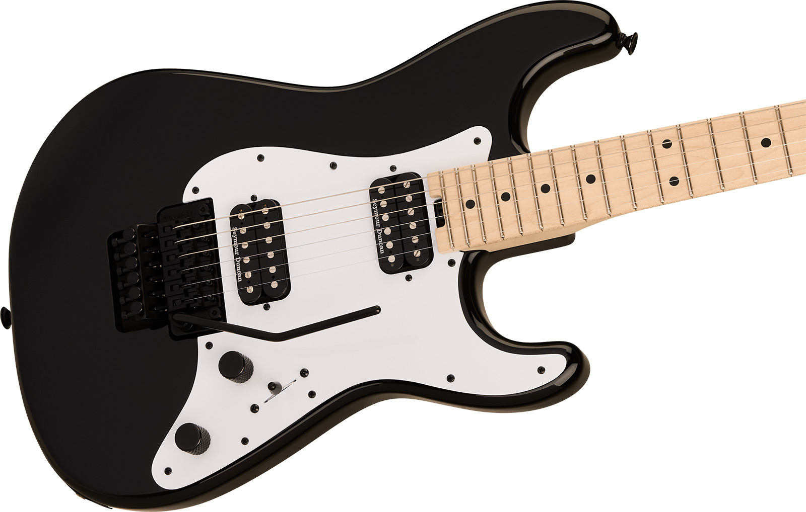 Charvel So-cal Style 1 Hh Fr M Pro-mod 2h Seymour Duncan Mn - Gloss Black - Elektrische gitaar in Strat vorm - Variation 2