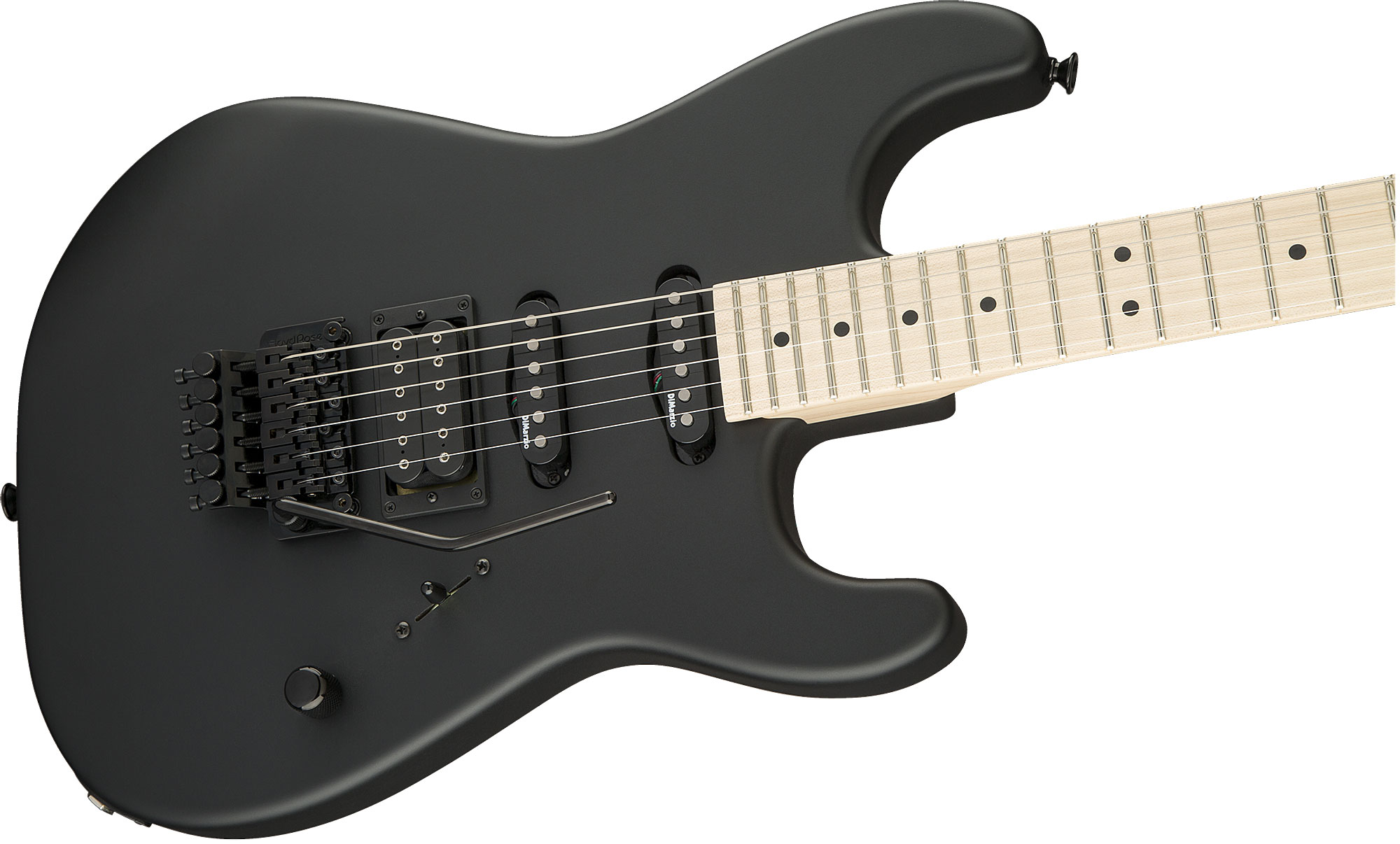 Charvel San Dimas Style 1 Hss Fr M Usa Select Dimarzio Fr Mn - Pitch Black - Elektrische gitaar in Str-vorm - Variation 3