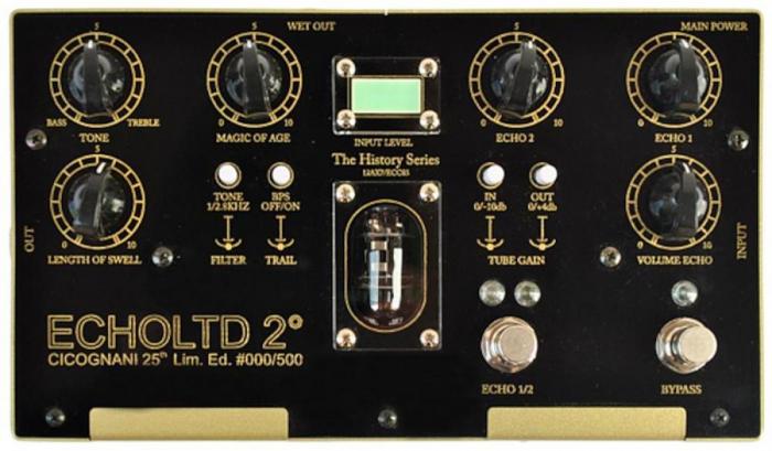 Reverb/delay/echo effect pedaal Cicognani engineering History ECHOLTD 2°