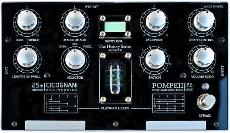 Cicognani Engineering Pompeii Pe603 Four Head Sonic Echo History - Reverb/delay/echo effect pedaal - Main picture