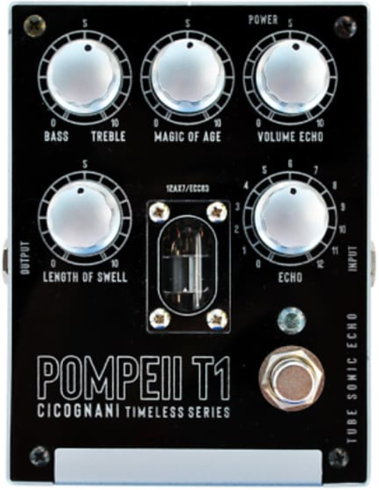 Cicognani Engineering Pompeii T1 Tube Sonic Echo Timeless - Reverb/delay/echo effect pedaal - Main picture