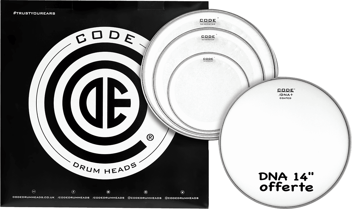 Code Drumheads Tom Pack Generator Transparente Fusion 10/12/14 + Cc 14