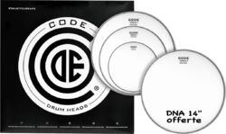 Vellen set Code drumheads Tom Pack DNA Sablée Fusion 10/12/14 + CC 14