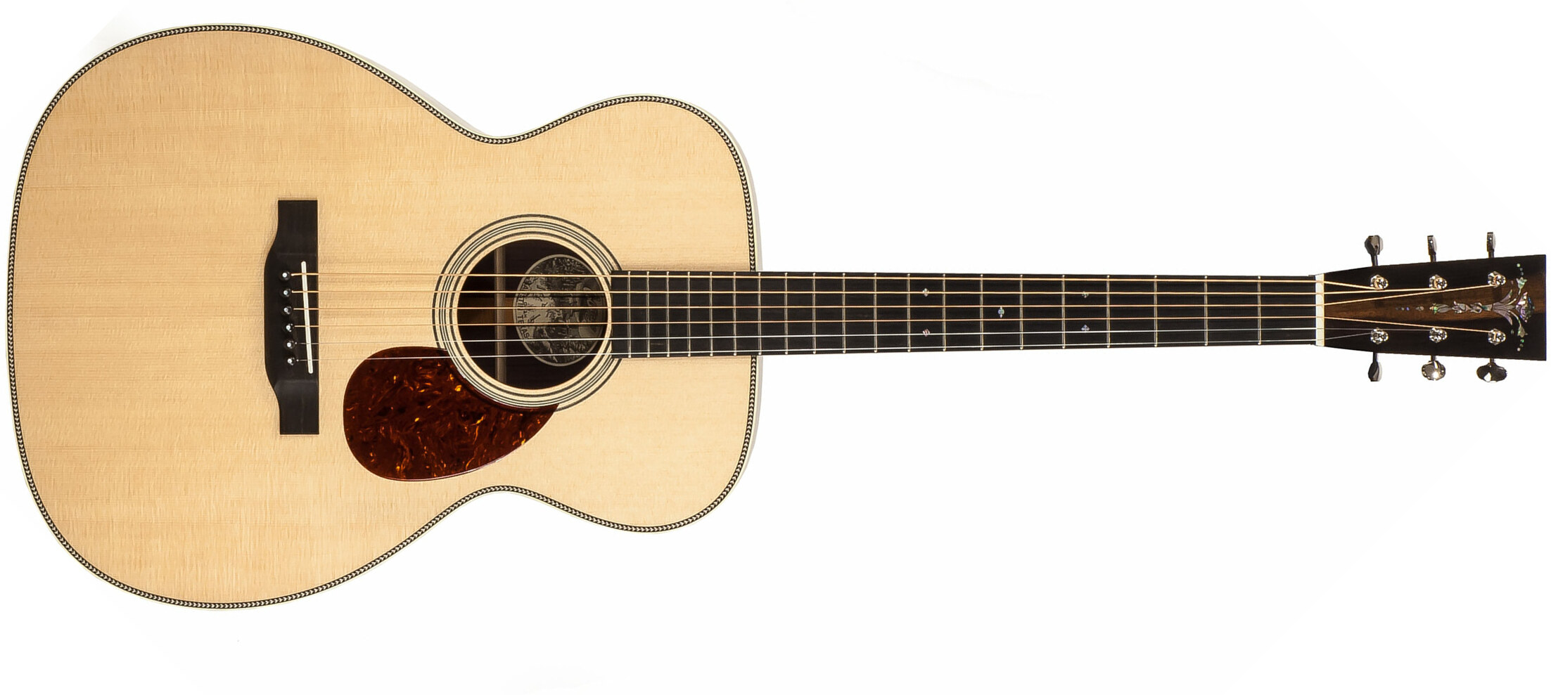 Collings Om2h Orchestra 3/4 Nut Satin Neck Torch Peghead #27455 - Natural - Westerngitaar & electro - Main picture