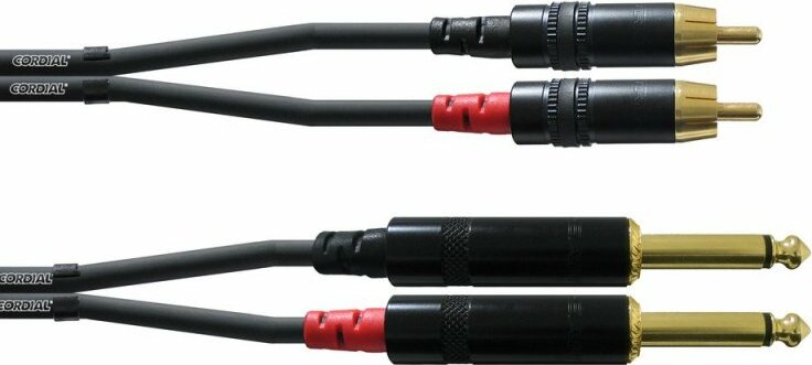 Cordial Cfu3pc Twin 3m - 2x Jacks Mono MÂles / 2x Rca - Kabel - Main picture