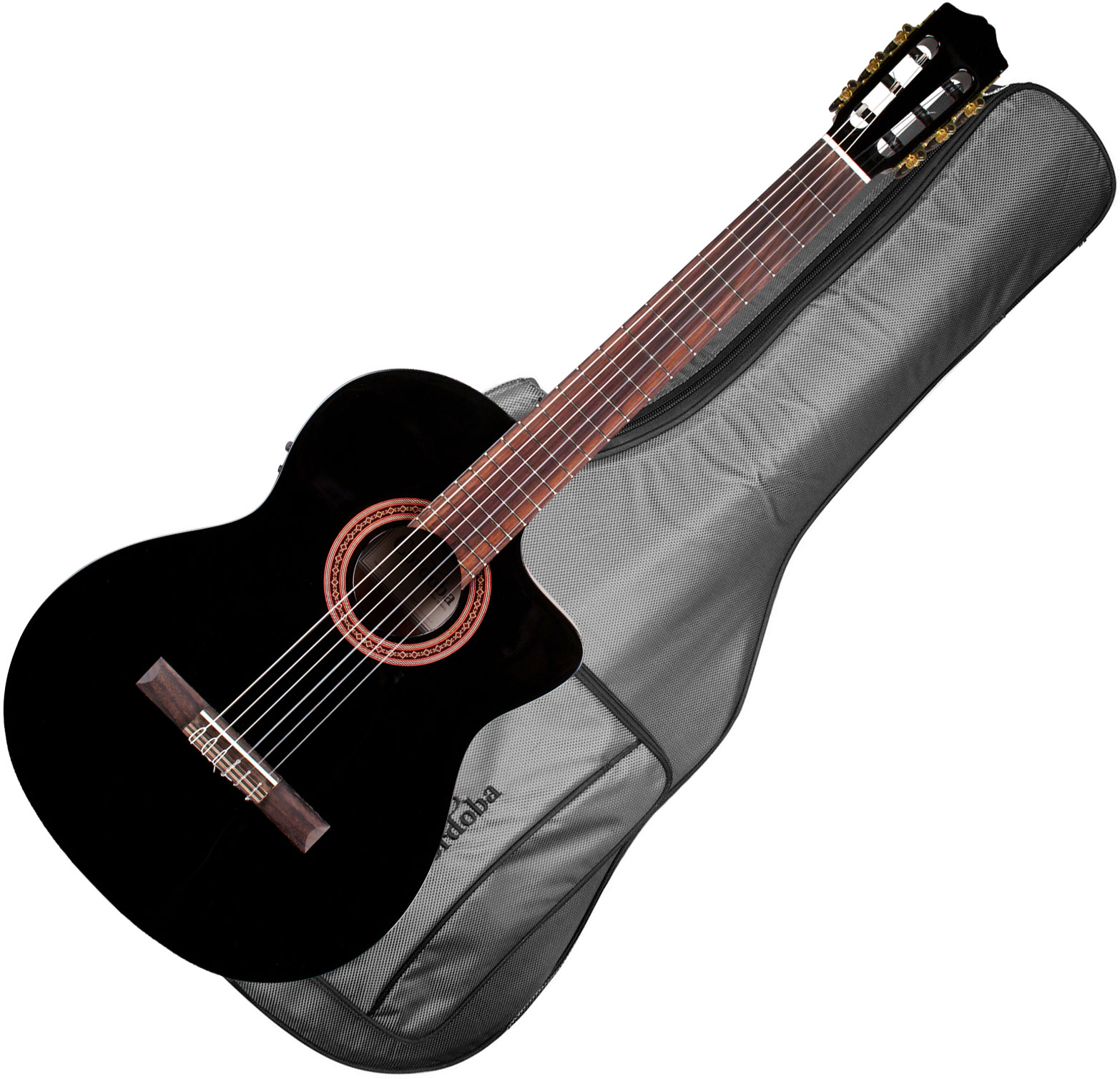 Cordoba C5-ce Iberia Cw Cedre Acajou Rw +housse - Black - Klassieke gitaar 4/4 - Variation 1