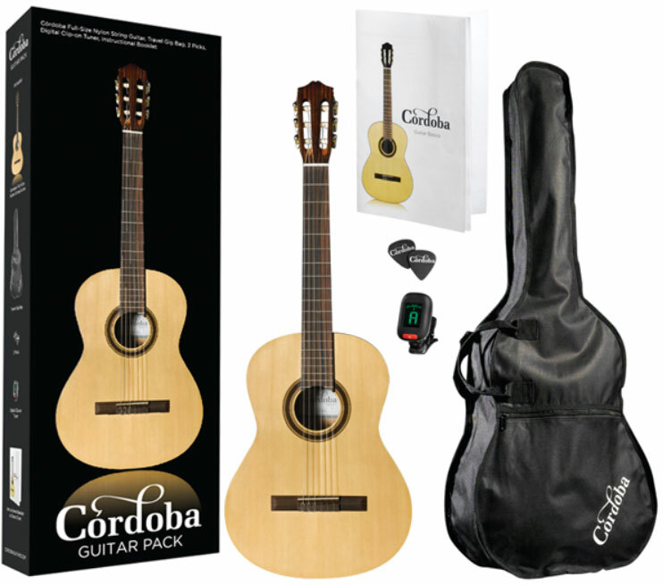 Cordoba Cp100 Guitar Pack Epicea Acajou Rw - Natural - Klassieke gitaar set - Main picture