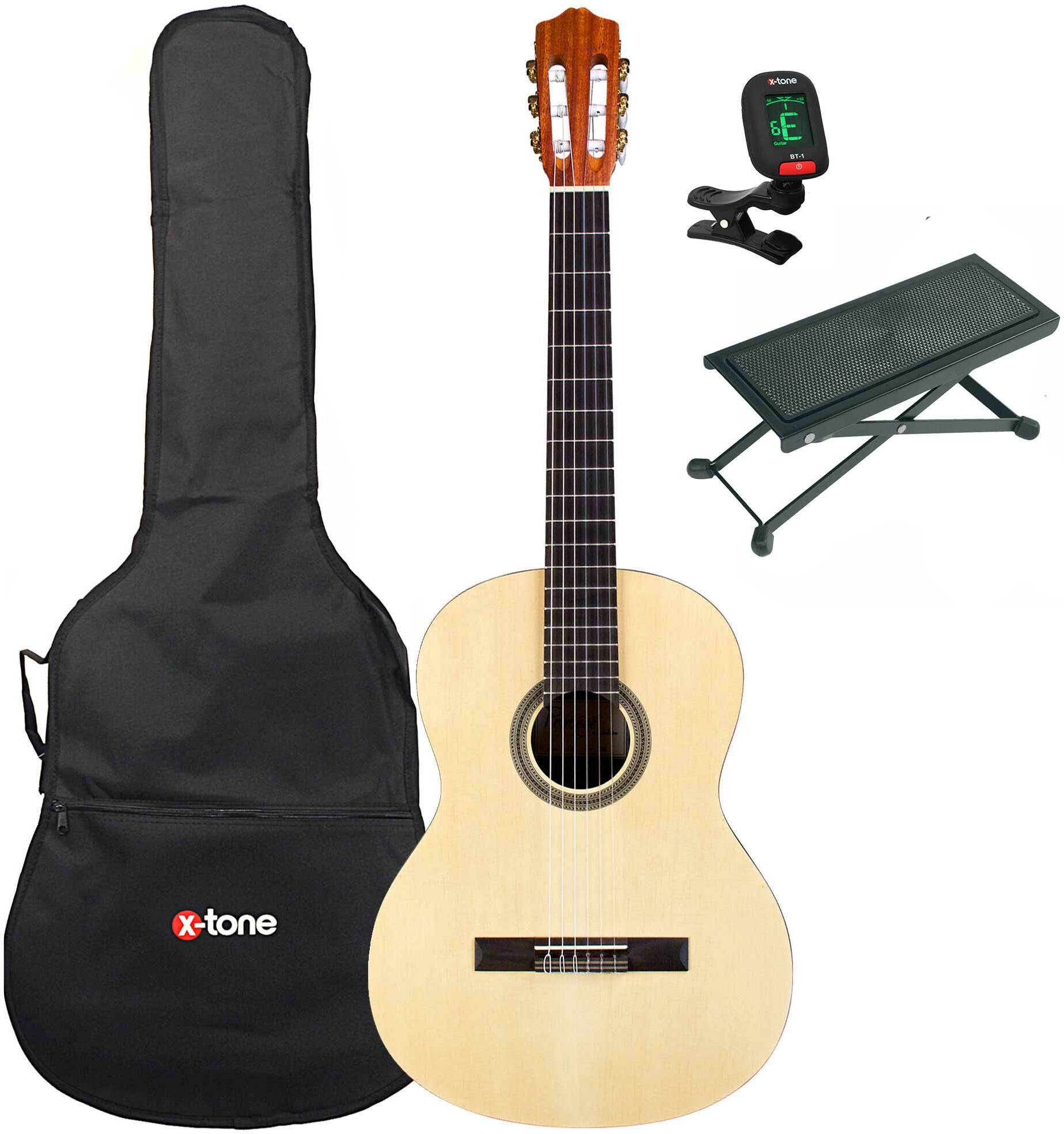 Cordoba ProtÉgÉ C1m 4/4 + Housse + Repose-pied + Accordeur + 3mm Black 4/4 (2003 Cla44-bk) + Ftx - Natural - Klassieke gitaar set - Main picture