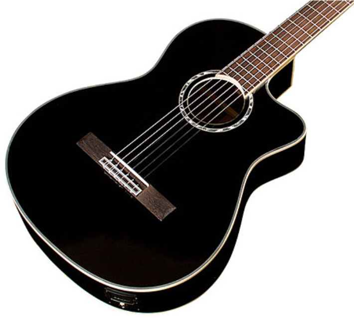 Cordoba Fusion 5 4/4 Cw Epicea Acajou Pf - Jet Black - Klassieke gitaar 4/4 - Variation 2