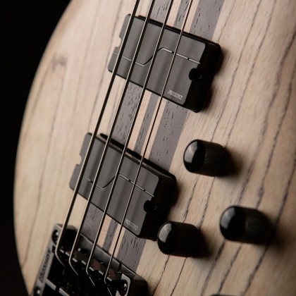 Cort A4 Ultra Ash Active Fishman Fluence Pan - Etched Natural Black - Solid body elektrische bas - Variation 3