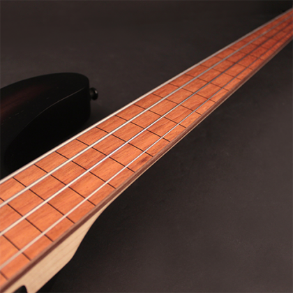 Cort B4fl Mhpz Active Piezo Fretless Jat - Trans Black Burst Satin - Hollow body elektrische bas - Variation 4