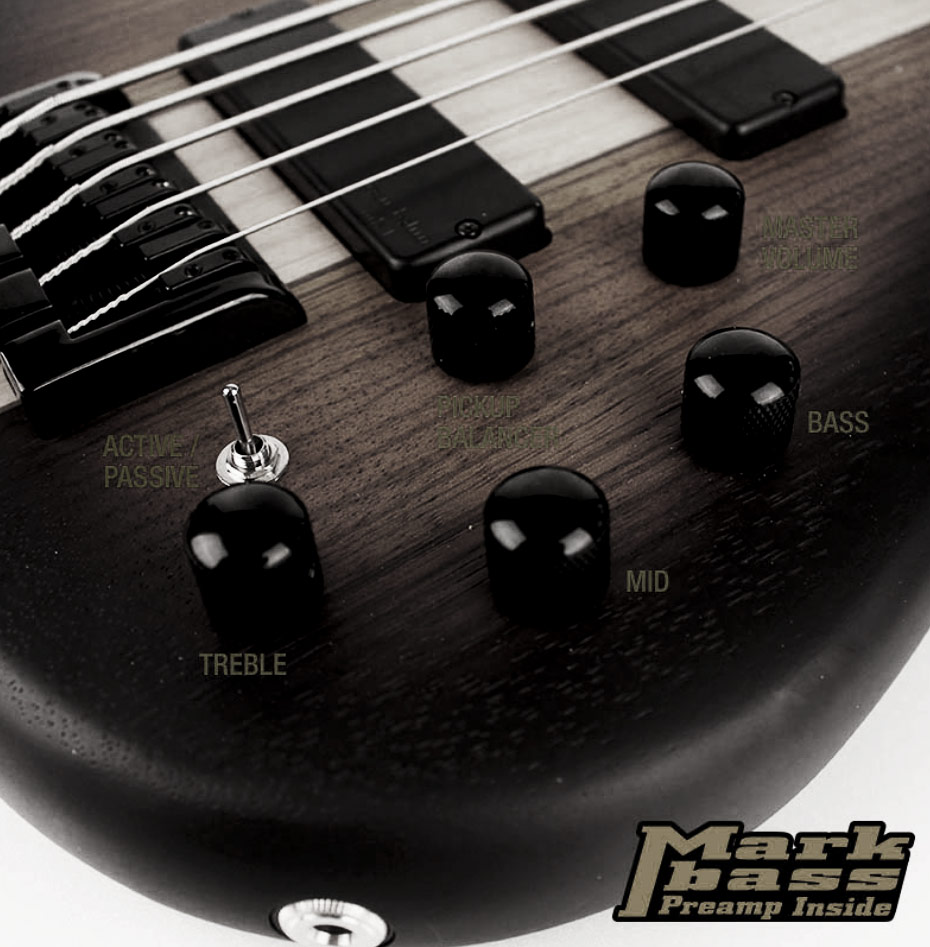 Cort C4 Plus Zbmh Tbb - Transparent Black Burst - Solid body elektrische bas - Variation 1