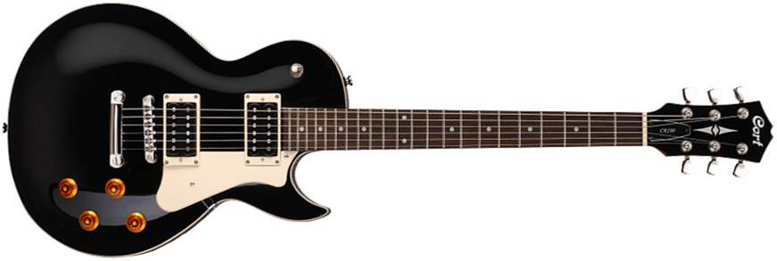 Cort Cr100 Bk Classic Rock Hh Ht - Black - Enkel gesneden elektrische gitaar - Main picture