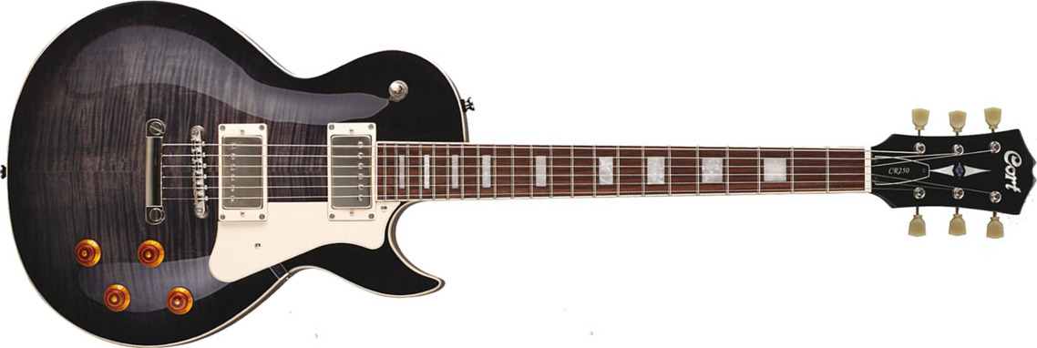 Cort Cr250 Tbk Classic Rock Hh Ht Jat - Trans Black - Enkel gesneden elektrische gitaar - Main picture