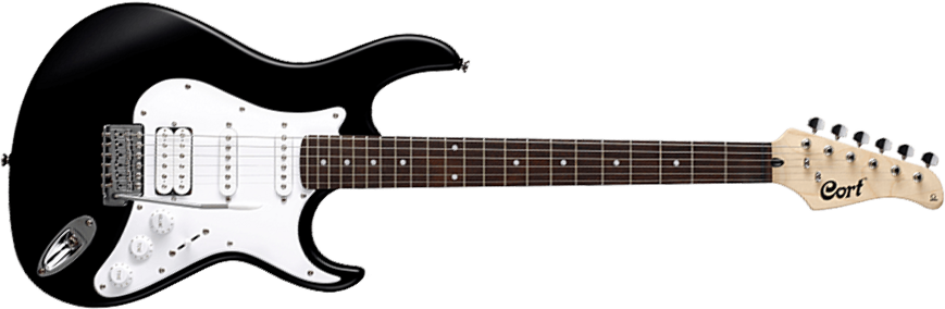 Cort G110 Bk Hss Trem - Black - Elektrische gitaar in Str-vorm - Main picture