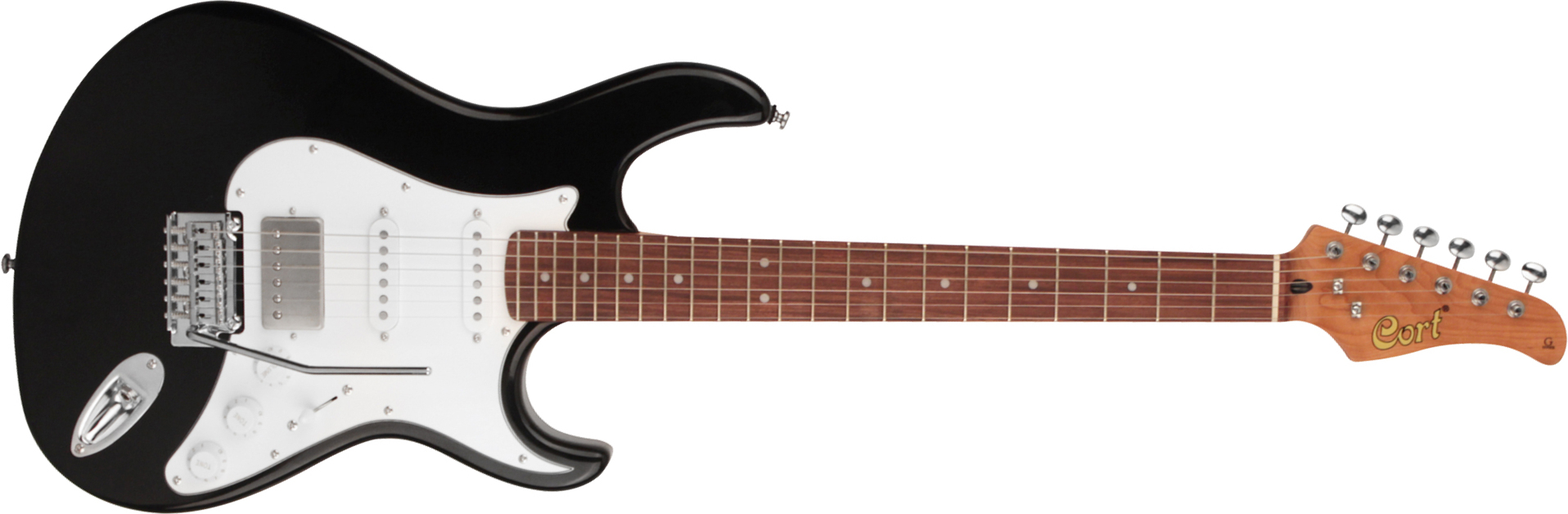Cort G260cs Hss Trem Pau - Black - Elektrische gitaar in Str-vorm - Main picture