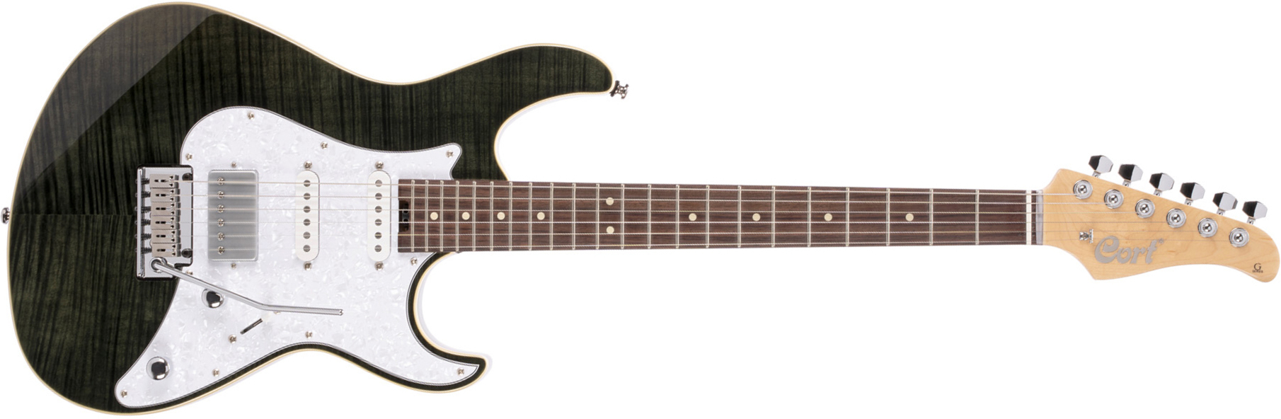 Cort G280 Setbk Hss Trem Rw - Trans Black - Elektrische gitaar in Str-vorm - Main picture