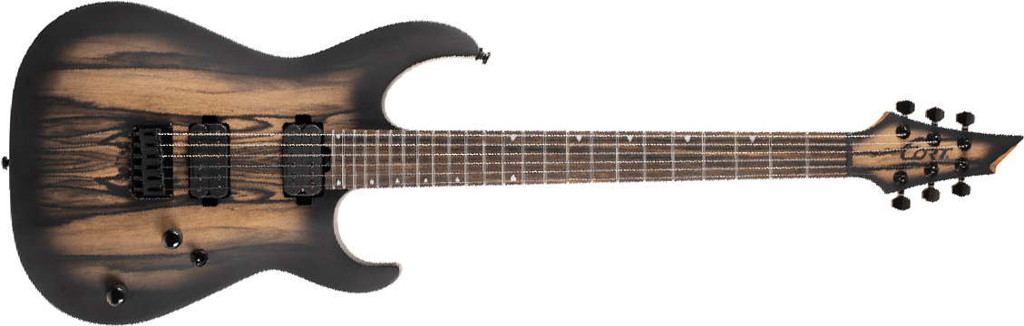 Cort Kx500 2h Seymour Duncan Ht Eb - Natural Black Burst Matte - Metal elektrische gitaar - Main picture