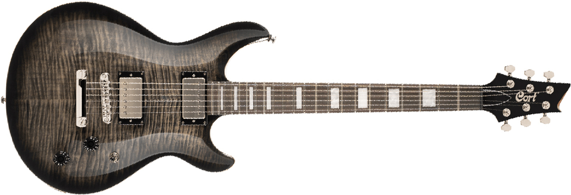 Cort M600 2h Ht Rw - Trans Black Burst - Double cut gitaar - Main picture