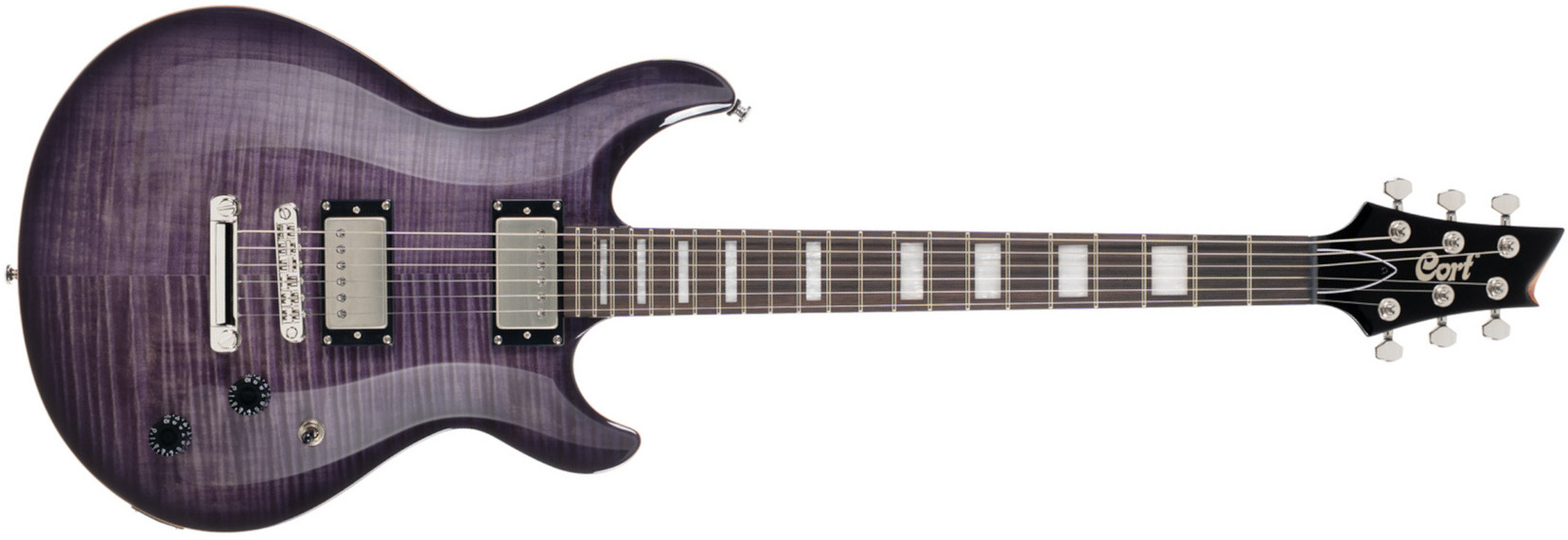 Cort M600tpb Hh Ht Rw - Trans Purple Burst - Double cut gitaar - Main picture