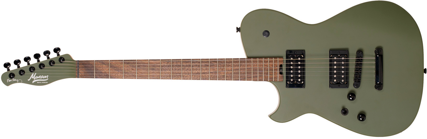 Cort Matthew Bellamy Mbm2h Gaucher Signature 2h Ht Lau - Satin Olive Green - Televorm elektrische gitaar - Main picture