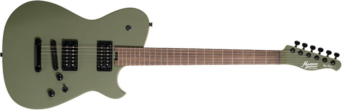 Cort Matthew Bellamy Mbm2h Meta Signature 2h Ht Lau - Satin Olive Green - Televorm elektrische gitaar - Main picture