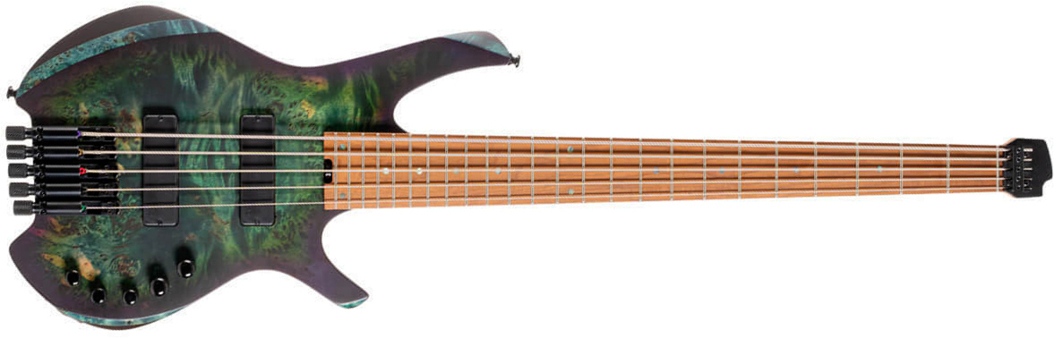 Cort Space 5c Artisan Active Bartolini Mn - Matte Star Dust Green - Solid body elektrische bas - Main picture