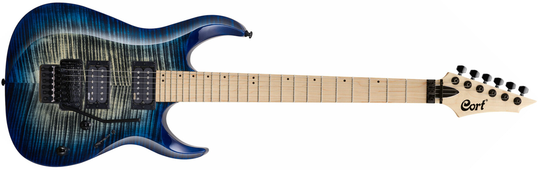 Cort X300 Fr Hh Mn - Blue Burst - Elektrische gitaar in Str-vorm - Main picture