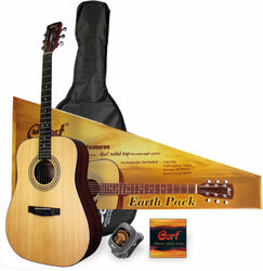 Western gitaar set Cort Earth Pack - Natural open pore