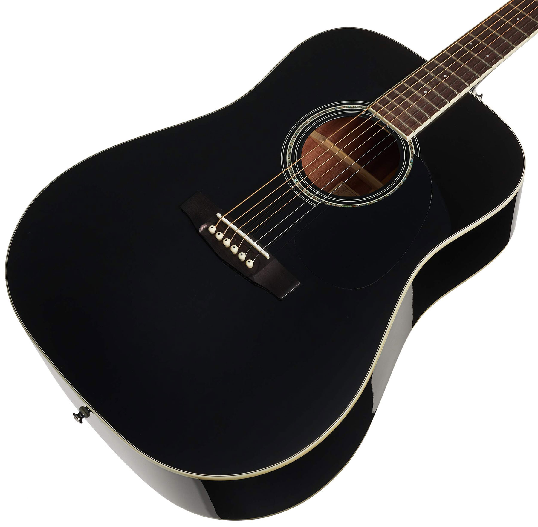 Cort Earth 100 Dreadnought Epicea Acajou Ova - Black Glossy - Westerngitaar & electro - Variation 2