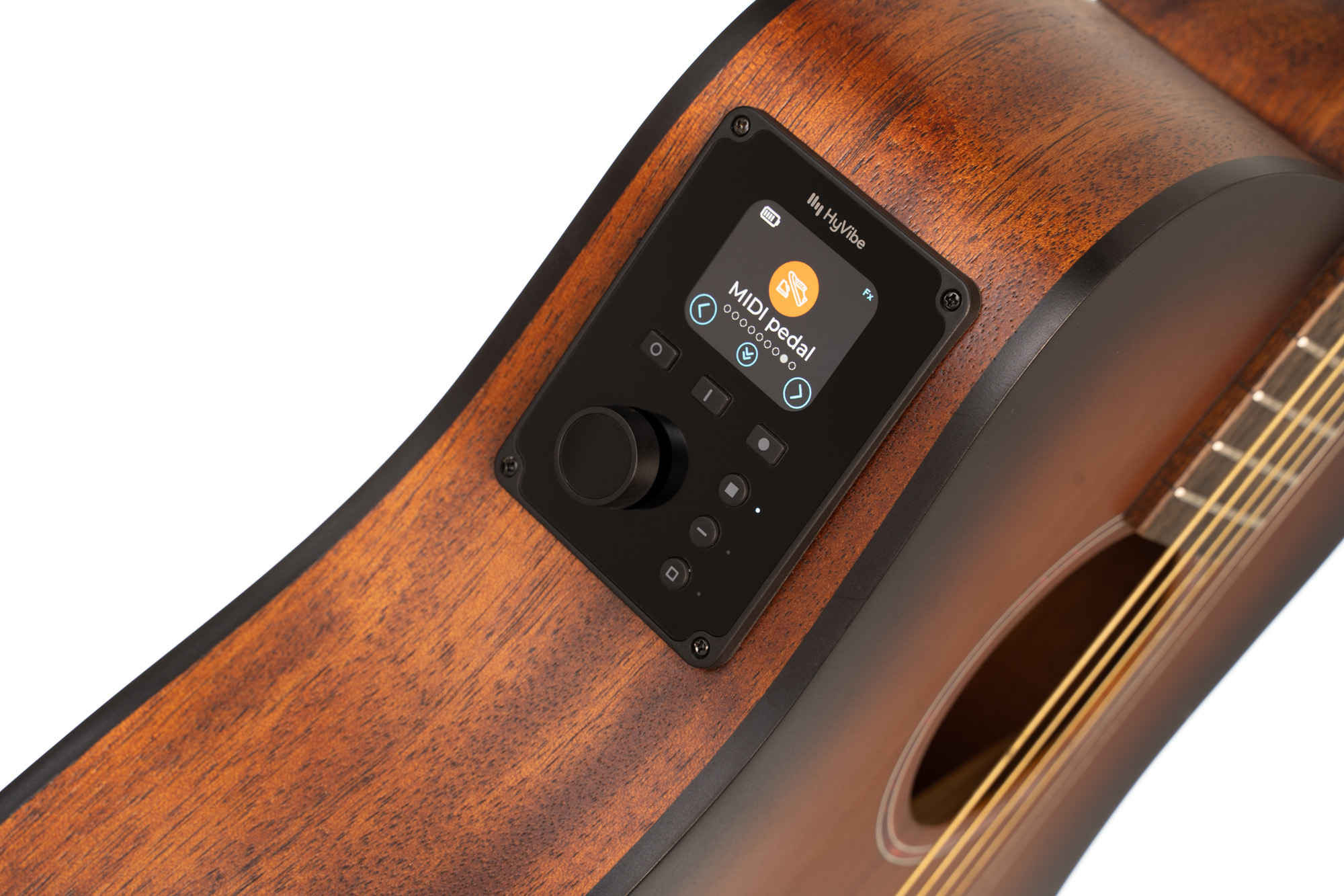Cort Earth Go Hyvibe Epicea Acajou Lau - Brown Burst - Folk gitaar - Variation 1