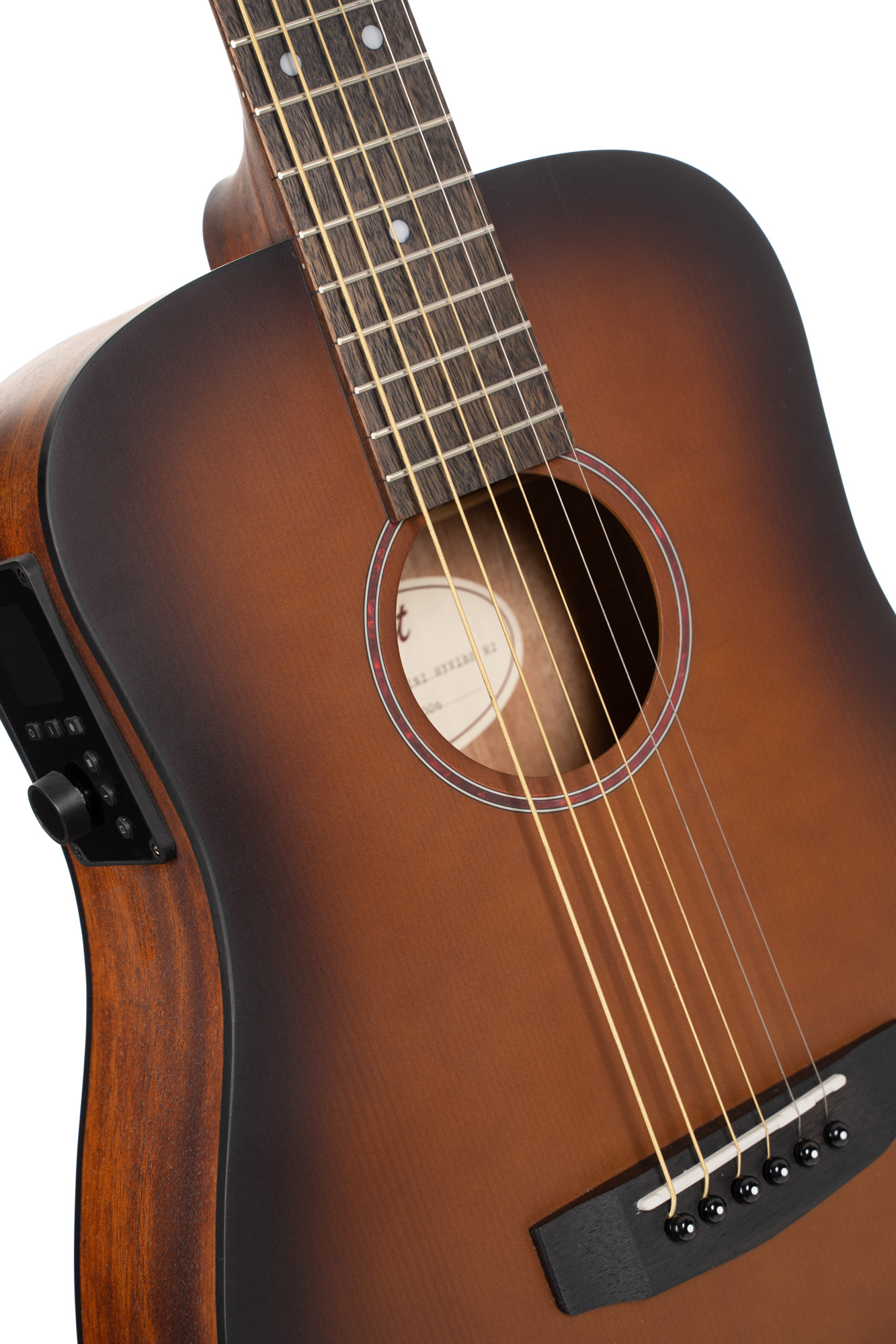 Cort Earth Go Hyvibe Epicea Acajou Lau - Brown Burst - Folk gitaar - Variation 4