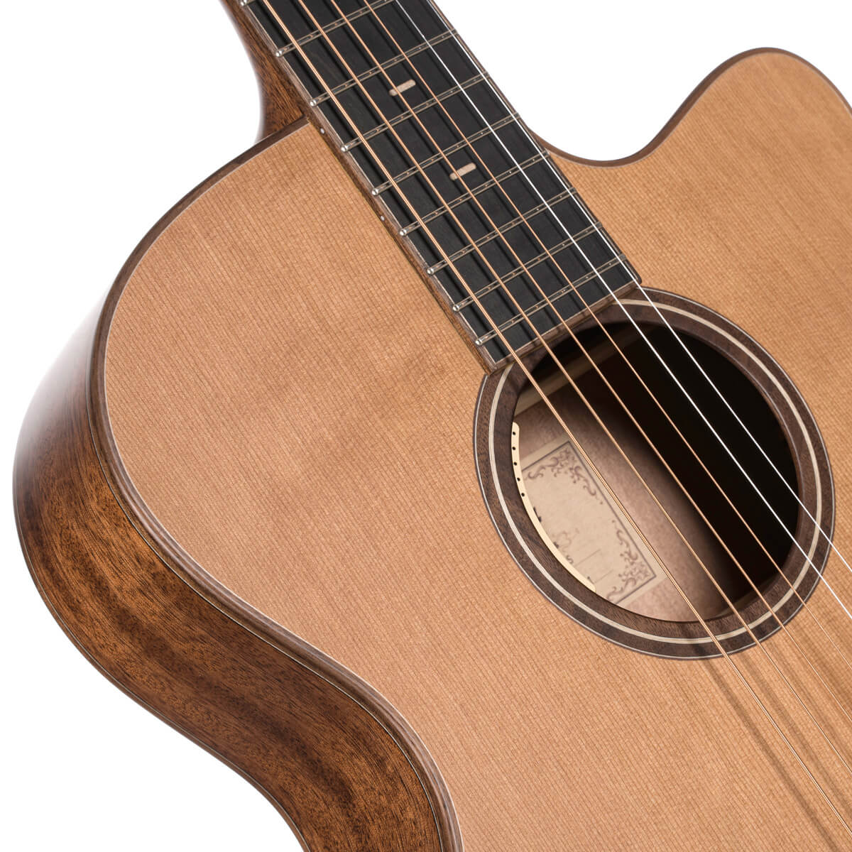 Cort Flow Oc Om Cw Cedre Acajou Eb - Natural Satin - Folk gitaar - Variation 4