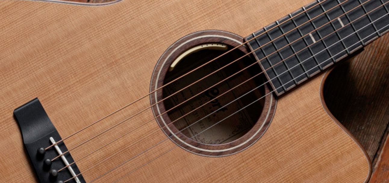 Cort Flow Oc Om Cw Cedre Acajou Eb - Natural Satin - Folk gitaar - Variation 6