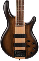 Solid body elektrische bas Cort C5 Plus Artisan - Antique brown burst