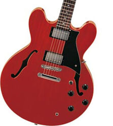 Semi hollow elektriche gitaar Cort Jazz Box Source - Cherry red