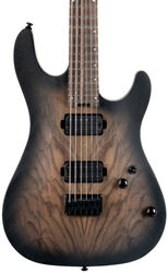 Metal elektrische gitaar Cort KX500 Baritone - black burst
