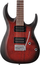 Elektrische gitaar in str-vorm Cort X100 - Open pore black cherry burst