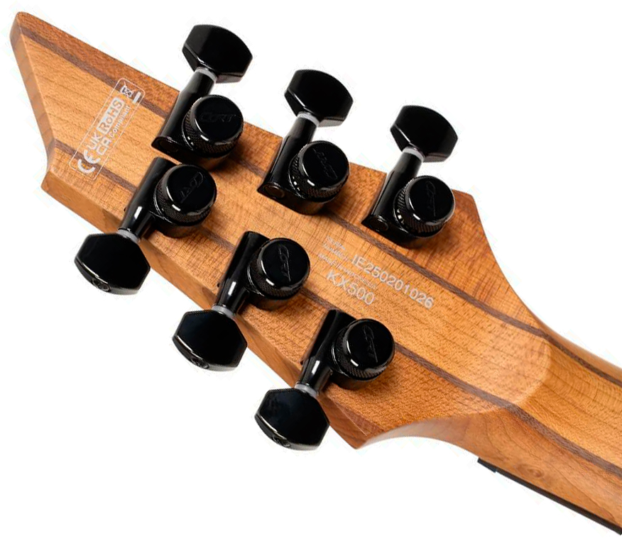 Cort Kx500 2h Seymour Duncan Ht Eb - Natural Black Burst Matte - Metal elektrische gitaar - Variation 6