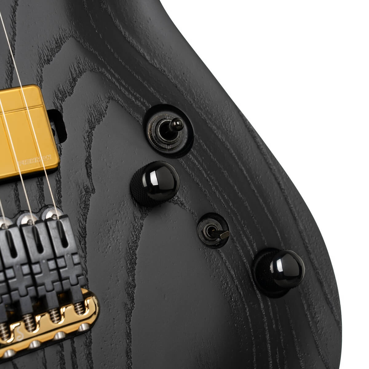 Cort Kx700tt True Temperament 2h Fishman Fluence Modern Ht Eb - Open Pore Black (gold Hardware) - Multi-scale gitaar - Variation 6