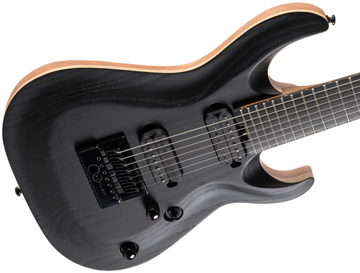 Cort Kx707 Evertune 2h Seymour Duncan Ht Eb - Open Pore Black - 7-snarige elektrische gitaar - Variation 2