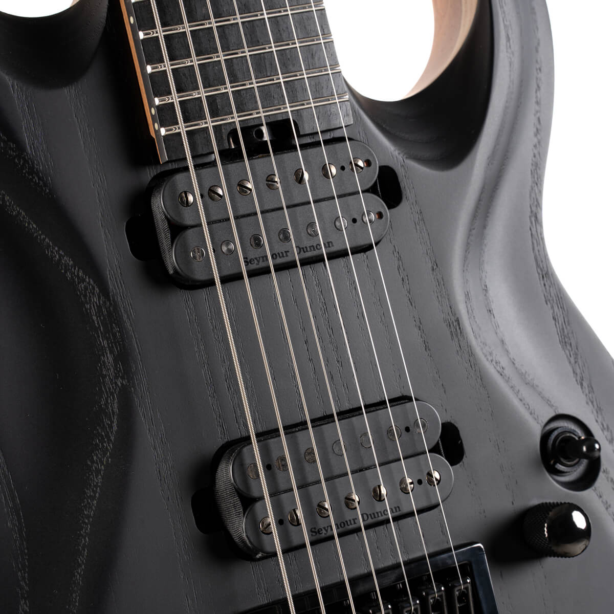 Cort Kx707 Evertune 2h Seymour Duncan Ht Eb - Open Pore Black - 7-snarige elektrische gitaar - Variation 4