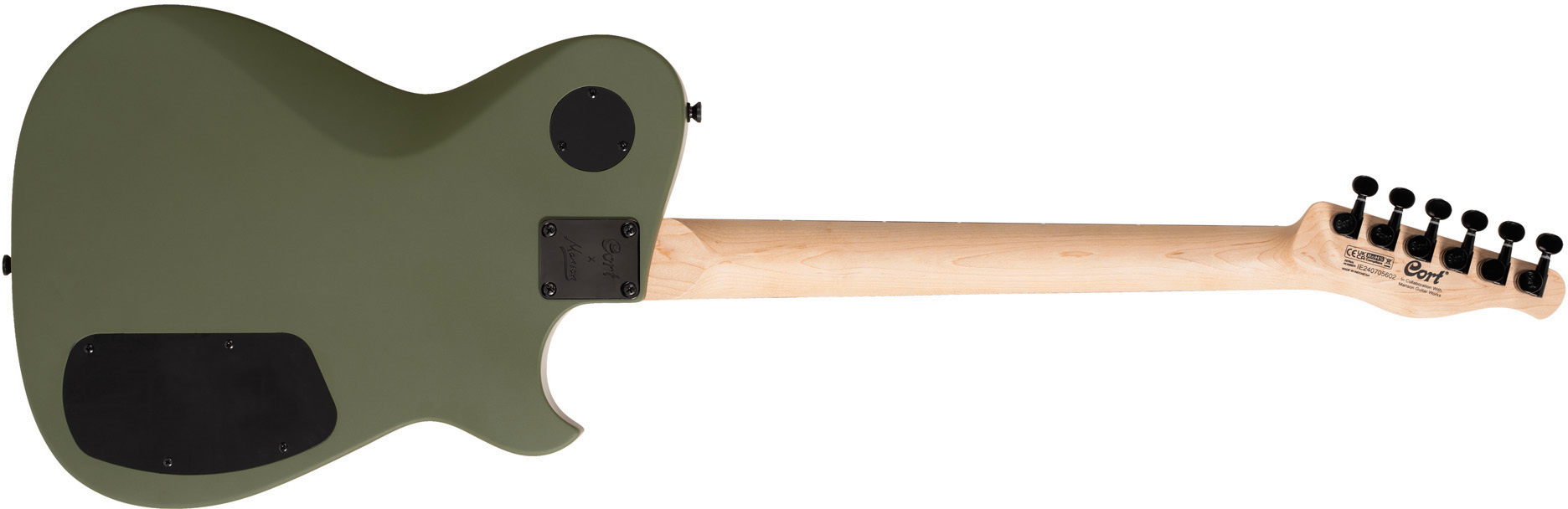 Cort Matthew Bellamy Mbm2h Gaucher Signature 2h Ht Lau - Satin Olive Green - Televorm elektrische gitaar - Variation 1