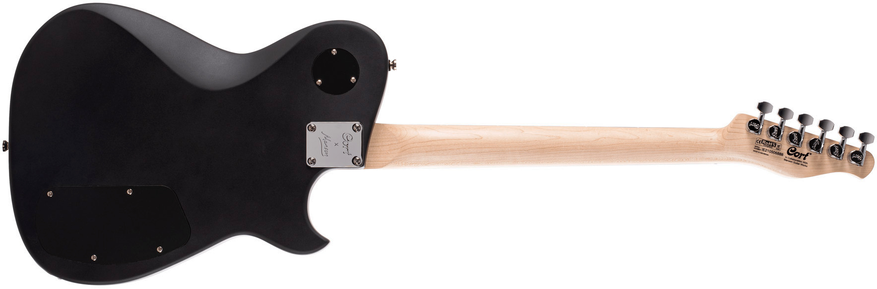 Cort Matthew Bellamy Mbm2h Gaucher Signature 2h Ht Lau - Satin Black - Televorm elektrische gitaar - Variation 1