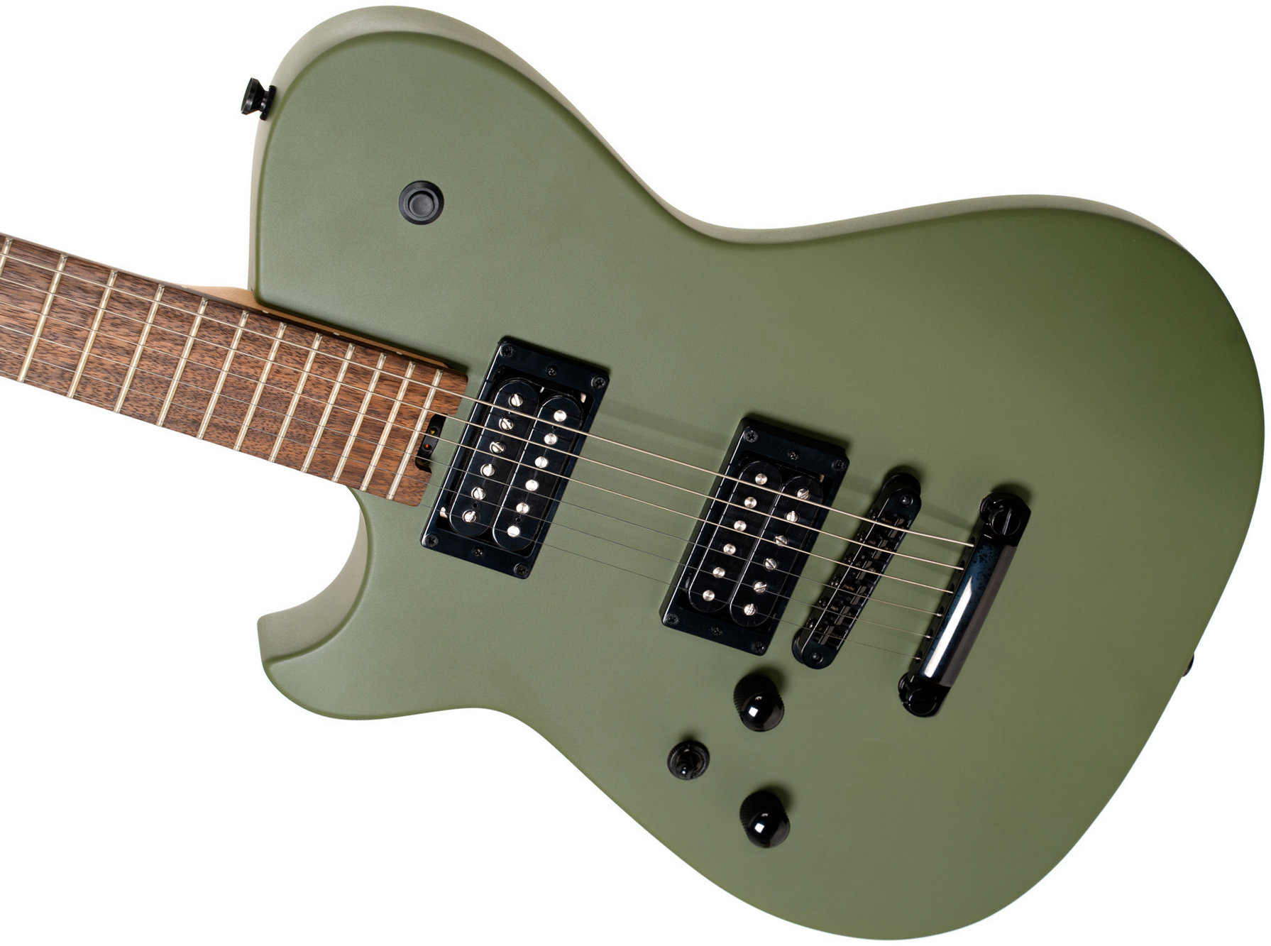 Cort Matthew Bellamy Mbm2h Gaucher Signature 2h Ht Lau - Satin Olive Green - Televorm elektrische gitaar - Variation 2